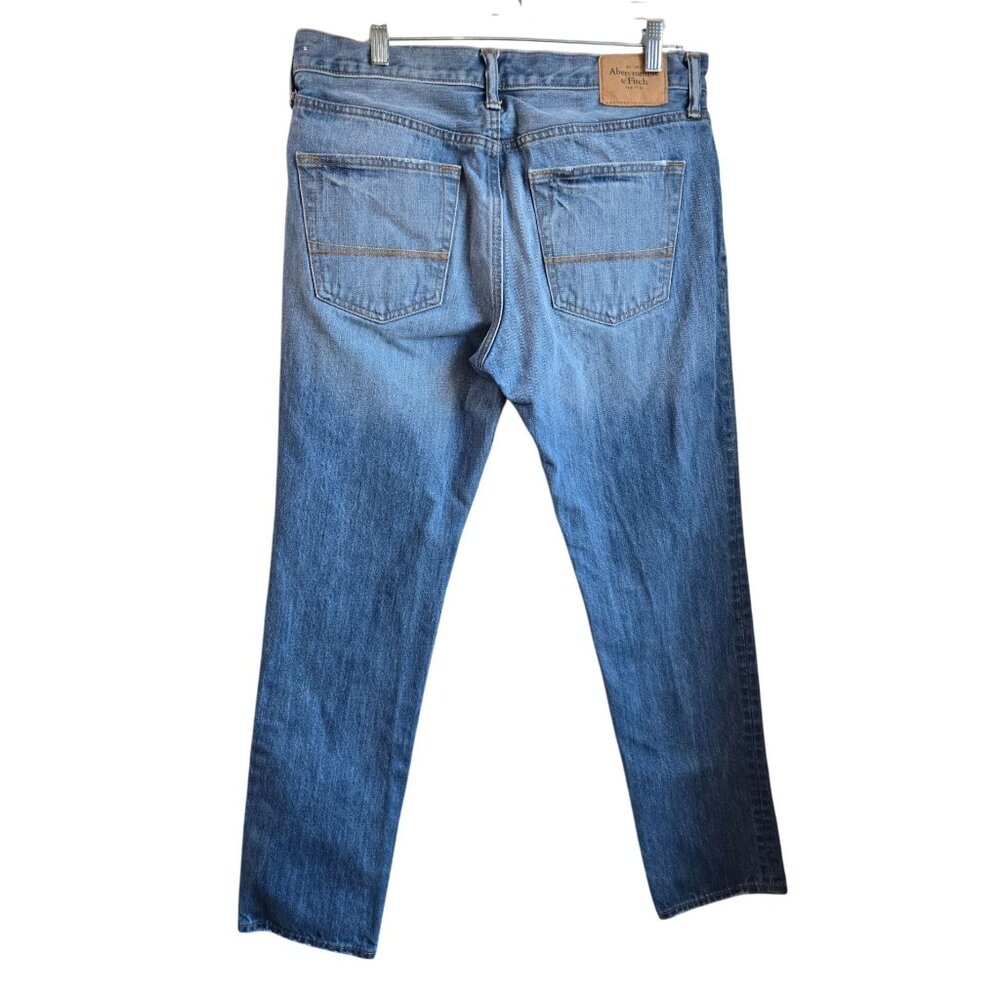 Abercrombie & Fitch Mens 36x32 The A&F Skinny Jeans Light-Wash Denim But… - Picture 2 of 13